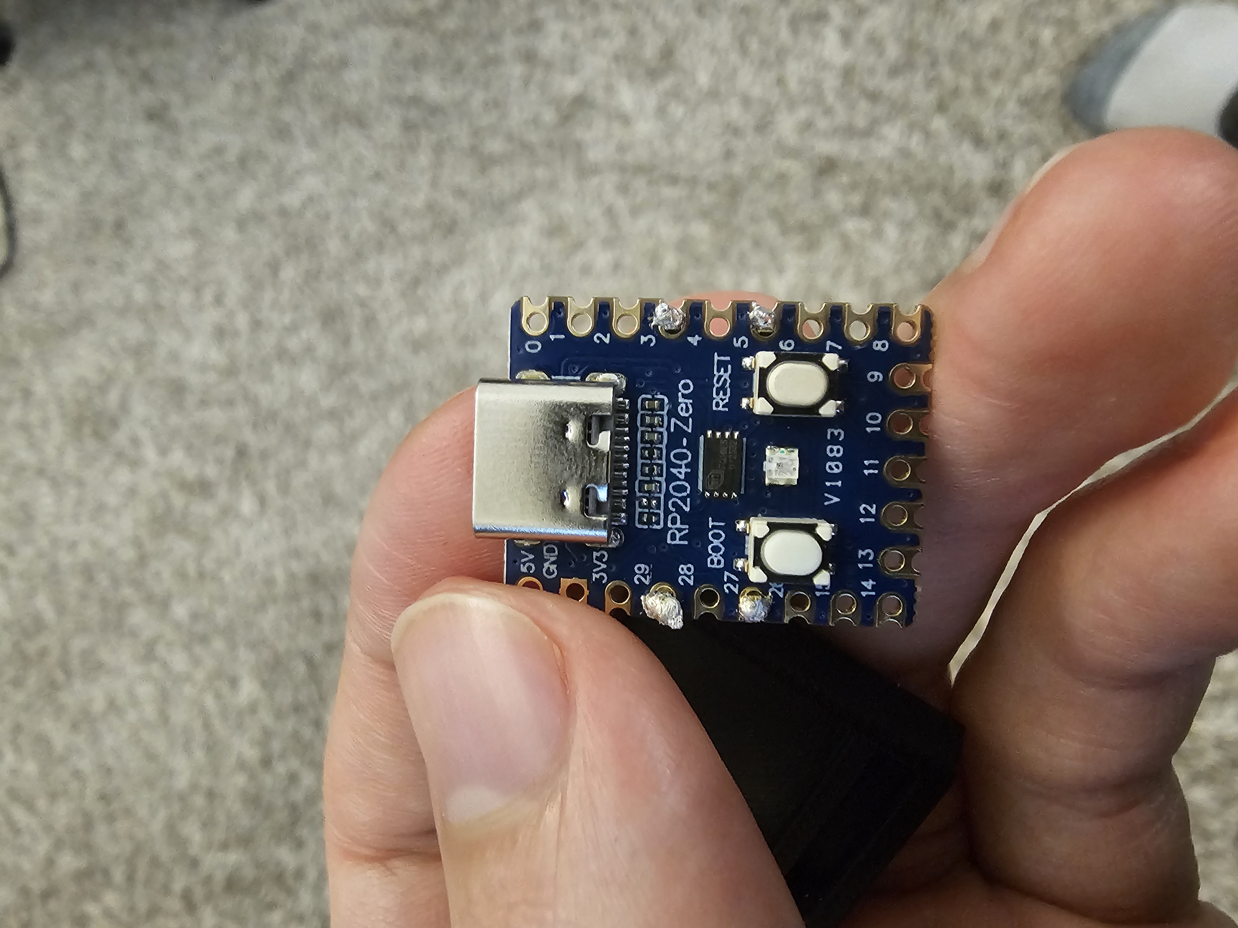 Solder on the button — Mighty Mini Macro Pad